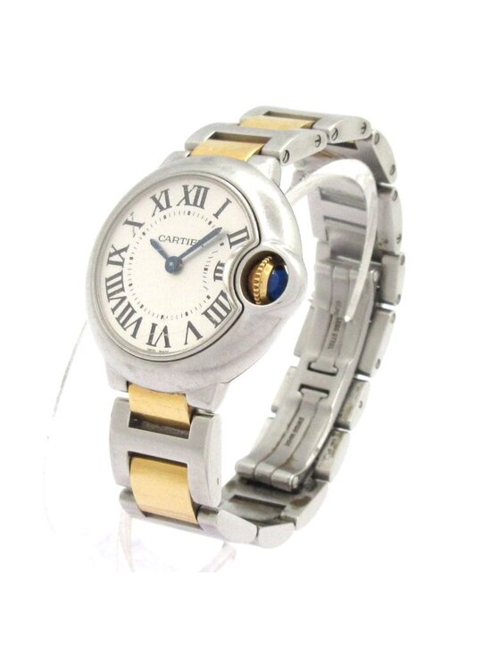 Cartier Watch Baron Blue SM SS 18k Yellow Gold Silver main image 7